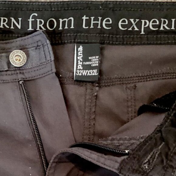 Prana Stretch Zion Pants Men's 32x32" in Dark Iron/Gray #313L - Picture 10 of 11